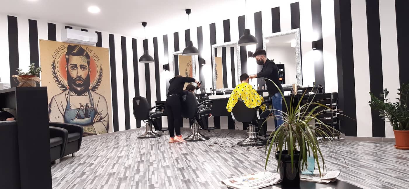 Il faraone d'Egitto barber shop — dettaglio