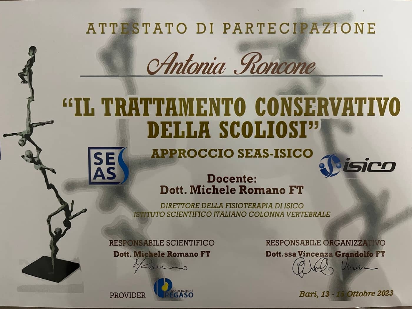 Dr.ssa Antonella Roncone Fisioterapista — Competenza, empatia e attenzione al paziente